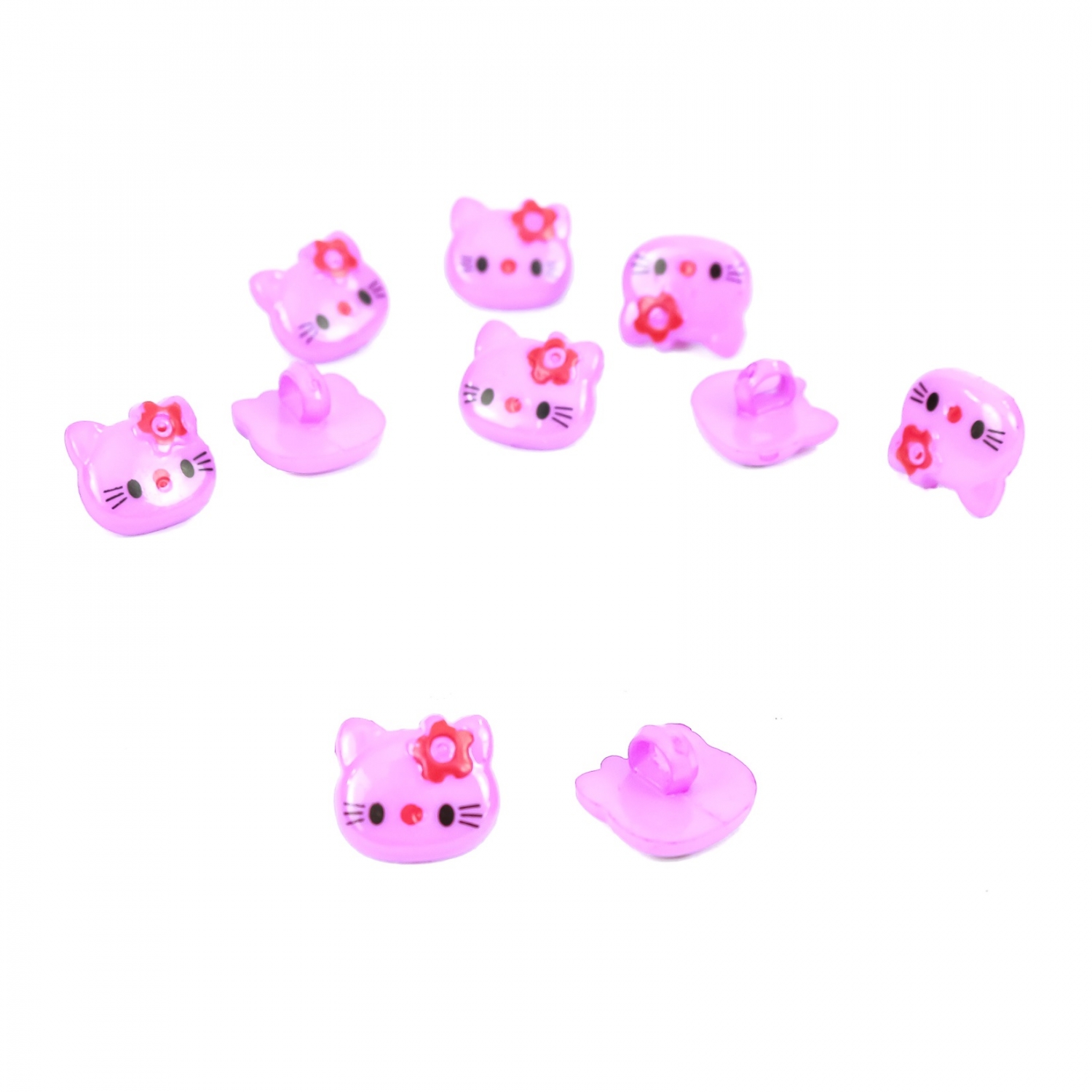 Plastic Buttons, 15 mm (100 pcs/pack)Code: ZA-06