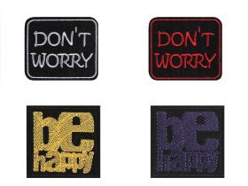 Embleme Termoadezive Reflectorizante (1 buc/model)Cod:390328 - Embleme Termoadezive, Dont Worry, Be Happy (10 buc/pachet) Cod: 400157