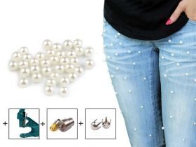 Snaps, Moulds, Hand Press and Accessories - Riveting Pearls, 6 mm (400 pcs/pack)Code: 200943