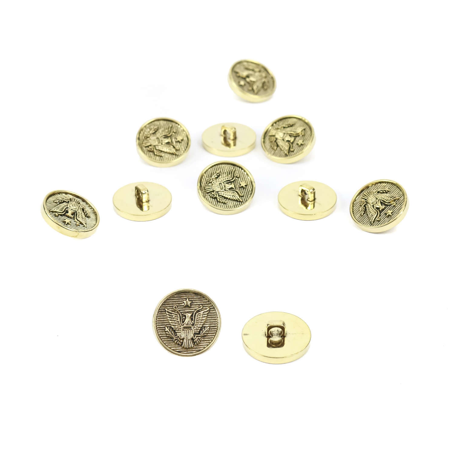 Plastic Metallize Shank Buttons, 21 mm (100 pcs/pack) Code: B5701