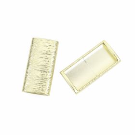 Metal Accessories - Plastic Clothing Ornament, 51x27  mm, Gold (10 pcs/pack)