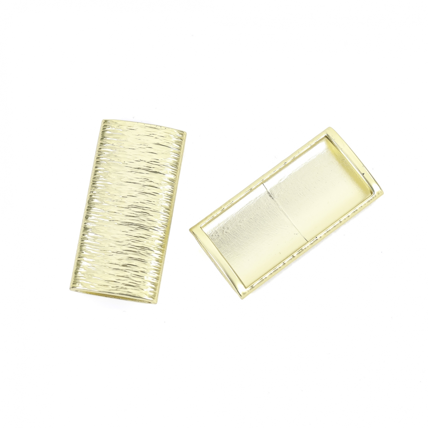 Plastic Clothing Ornament, 51x27  mm, Gold (10 pcs/pack)