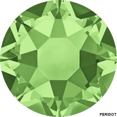 Cristale de Lipit 2078, Marimea: SS34, Culoare: Peridot (144 buc/pachet) 
