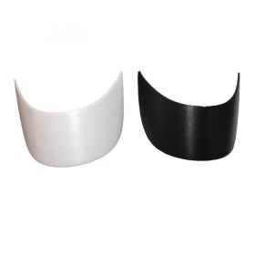 Cap Visor Material (Cut) - Plastic Visor Sheet, 6x17.5 cm, Alb, Negru (12 pcs/pack) 