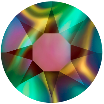 Hotfix Crystals 2078, Size: SS34, Color: Crystal Rainbow Dark(144 pcs/pack)