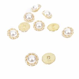 Back in Stock - Shank Buttons with Pearls, Size 20 mm (10 pcs/pack) Code: BT1171