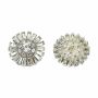 Shank Buttons with Rhinestones, Size 25 mm (10 pcs/pack) Code: BT1209 - 2