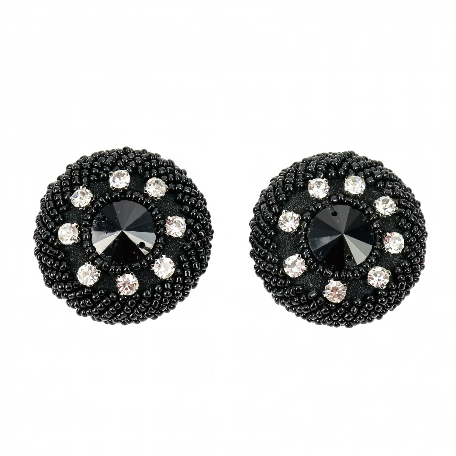 Shank Buttons with Rhinestones, Size 45 mm (10 pcs/pack) Code: BT0738