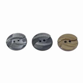 Wooden Decorative Buttons (10 pcs/pack) Model: Fish - 2 Holes Buttons DPY0719/40 (100 pcs/bag)