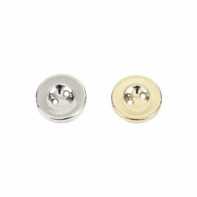 Metalized Buttons - 2 Holes Buttons, 13 mm (144 pcs/pack) Code: 2896/13