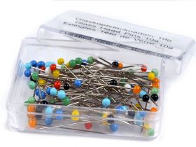 Needles, Knitting needles, Pins and Hooks - Bolds with glass head, length 32 mm (1 box) Code: 030019