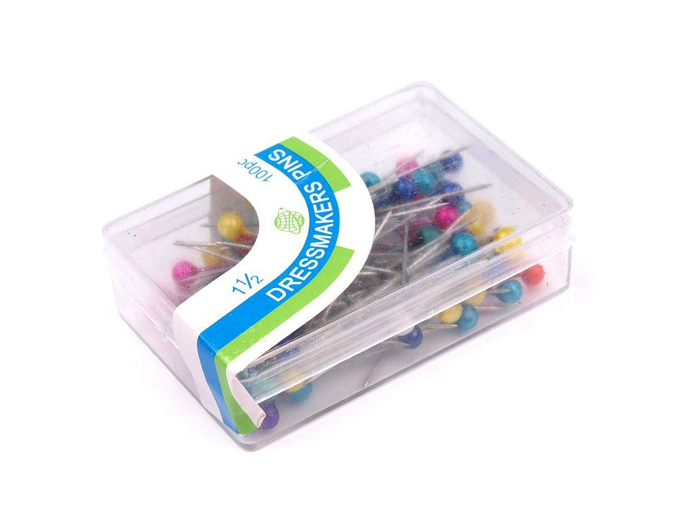 Bolduri cu cap din plastic, sidefate, lungime 38 mm (1 cutie) Cod: 030028 - 3