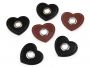 Eco-friendly leather heart application with stitching (20 pieces / pack) Code: 840487 - 1