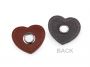 Eco-friendly leather heart application with stitching (20 pieces / pack) Code: 840487 - 5
