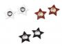 Eco-friendly leather star application with stitching (20 pieces / pack) Code: 840488 - 1