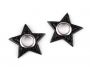 Eco-friendly leather star application with stitching (20 pieces / pack) Code: 840488 - 3
