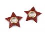 Eco-friendly leather star application with stitching (20 pieces / pack) Code: 840488 - 4