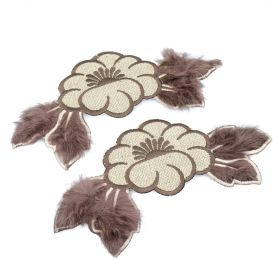 Adhesive, Thermoadhesive and Decorative Emblems - Iron-On Patch, Flower, 20.5 x 10 cm (10 pcs/pack) Code: F11179