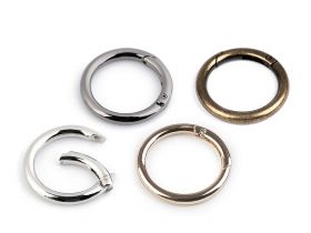 Snap Hook - Metal Ring Shaped Carabiner, 34 mm (10 pcs/pack)Code: 740946