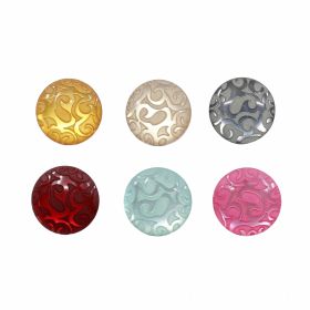 Metallized plastic buttons B6318, Size 16L (144 pcs/pack) - Plastic Buttons, 25.4 mm (50 pcs/pack)Code: SZ16195/40