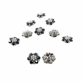 Shank Buttons with Rhinestones, Size 25 mm (10 pcs/pack) Code: BT1072 - Shank Buttons with Rhinestones, 2.5 cm (10 pcs/pack) Code: BT1386