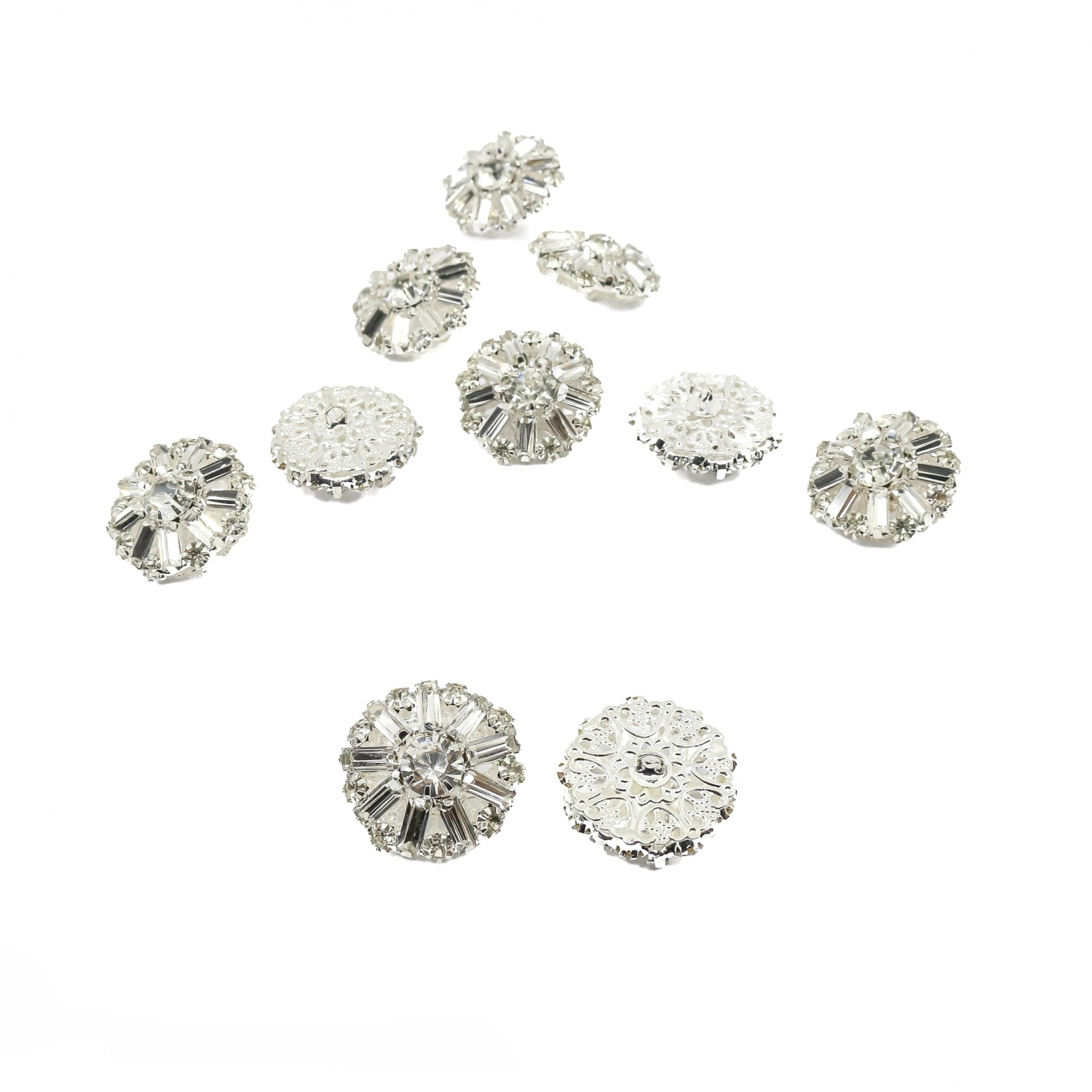 Shank Buttons with Rhinestones, 2.3 cm (10 pcs/pack) Code: BT1410
