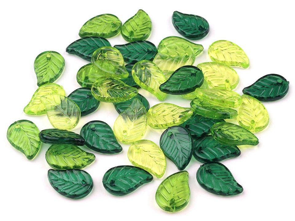 Plastic Beads, Leaf, 9x14 mm (50 grams/bag)Code: 230486