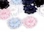 Textile Flowers 3D with Pearl, Ø30 mm (10 pieces / package) Code: 400164 - 2