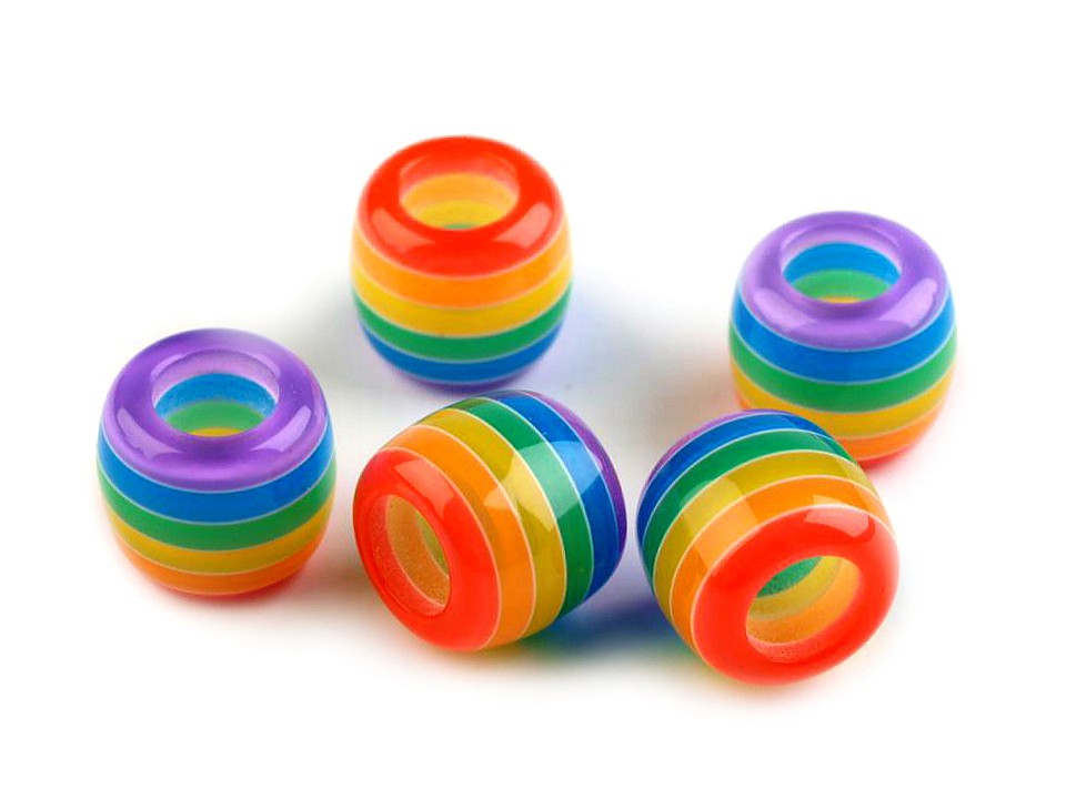 Rainbow Beads, 10x12 mm (50 pcs/bag)Code: 200829