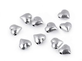 Perle din Sticla, Mix Marimi Ø4-12 mm  (50 grame/pachet) - Margele Metalice, Inima, 8x8 mm (10 buc/punga)Cod: 330658