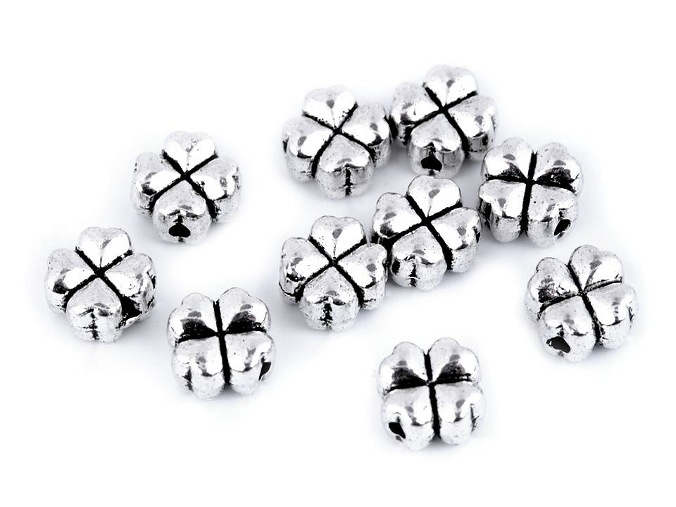 Margele Metalice, Trifoi, 8x8 mm (40 buc/punga)Cod: 330930 - 3