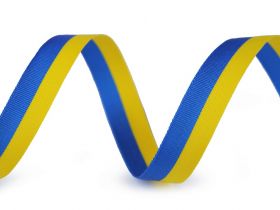 Banda Tricolor, latime 3 mm (100 metri/rola) - Panglica Satin bicolora Ucraina latime 10 mm (50 metri/rola) cod: 430673