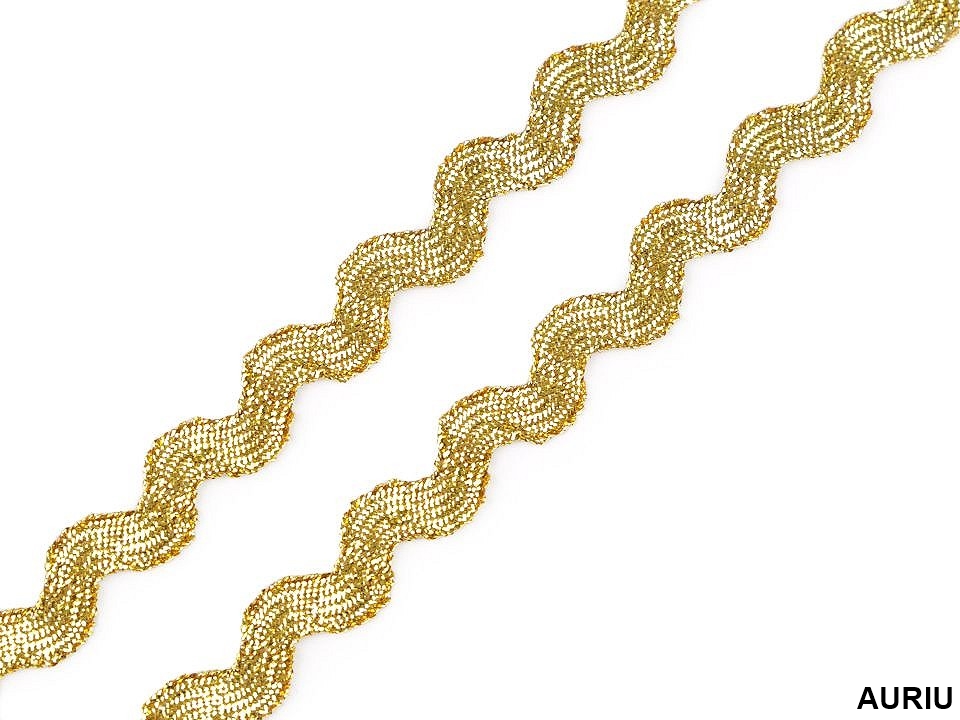 Pasmanterie Zig-Zag cu Lurex, 5 mm  (13,5 m/rola)Cod: 520209 - 3