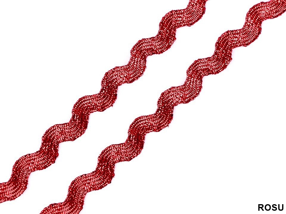 Pasmanterie Zig-Zag cu Lurex, 5 mm  (13,5 m/rola)Cod: 520209 - 4