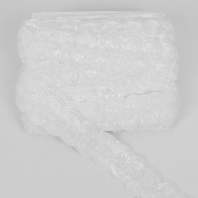 Pasmanterie Decorata cu Fir Metalic si Margele, latime 4.5 cm (23 metri/rola) Cod: C16087 - Pasmanterie 3D, latime 9.5 cm (10 metri/rola)Cod: LA0351