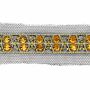 Pasmanterie Decorata cu Fir Metalic si Margele, latime 4.5 cm (23 metri/rola) Cod: C16087 - 2