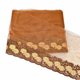 Oferte - Dantela Brodata pe Tul, latime 21 cm (11.6 metri/rola) Cod: LA1270