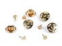 Brooch Pin Base, 11 mm (10 pairs/pack) - 3