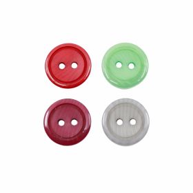 Plastic Buttons - 2 Holes Buttons, size 15 mm (100 pcs/pack) Code: 0313-1284/24