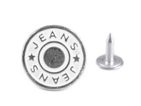 Tinte Metalice, Model Triunghi, 14.5 mm, Argintiu (100 bucati/punga) Cod: KS-PS14.5  - Butoni  Jeans, 16.7 mm (10 seturi/pachet)Cod: 120598