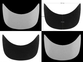 Cap Visor Material (Cut) - Plastic Visor Sheet, 7.5 x 13.5x 19 cm, Black (10 pcs/pack) Code: 880019