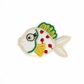 Adhesive, Thermoadhesive and Decorative Emblems - White Fish Iron-On Patch (10 pcs/pack) Code: RM1496