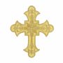 Iron-On Patch Gold Cross, 12.7x10.5 cm (10 pcs/pack) Code: AN797 - 1