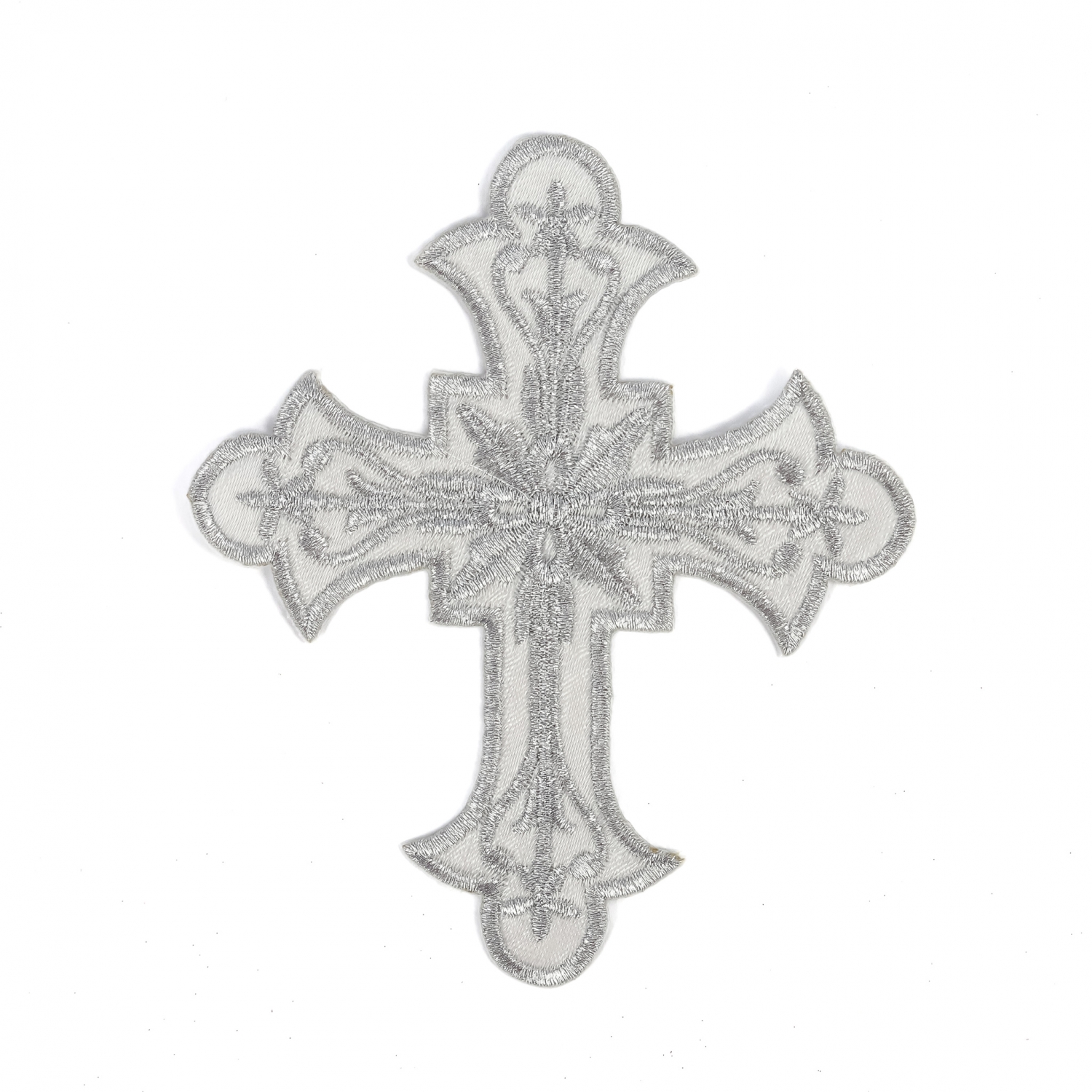  Iron-On Patch Silver Cross, 12.7x10.5 cm (10 pcs/pack) Code: AN800