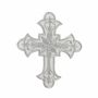  Iron-On Patch Silver Cross, 12.7x10.5 cm (10 pcs/pack) Code: AN800 - 1