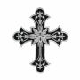  Iron-On Patch Black and Silver Cross, 20x16.5 cm (10 pcs/pack) Code: AN792 - 1