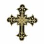  Iron-On Patch Black and Gold Cross, 20x16.5 cm (10 pcs/pack) Code: AN789 - 1