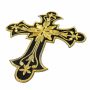  Iron-On Patch Black and Gold Cross, 20x16.5 cm (10 pcs/pack) Code: AN789 - 3