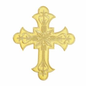 Embleme Adezive, Termoadezive, Decorative - Embleme Termoadezive Cruce, Auriu, 20x16.5 cm (10 buc/pachet) Cod: AN798