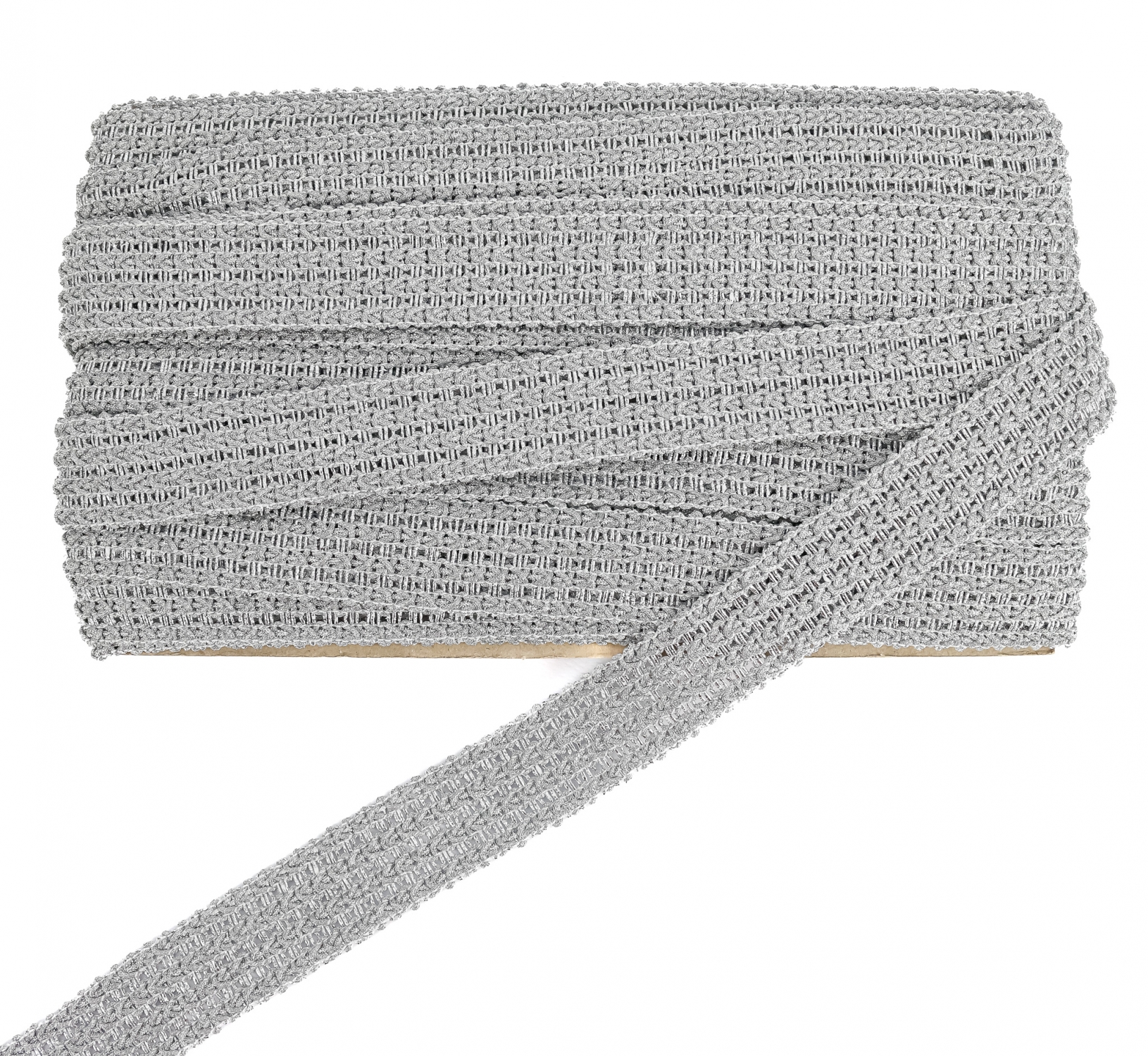 Trimmings with Metallic Silver Thread, width 3.5 cm (25 meters/roll)Code: ARN988